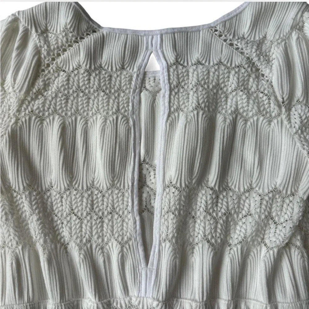 Free People Fire Island knit peasant blouse